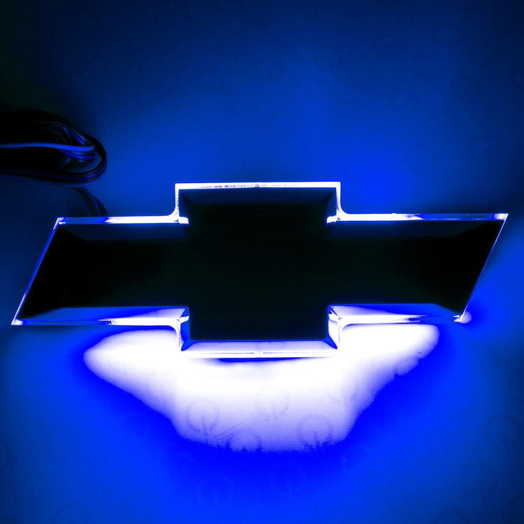Illuminated Bowtie - Flat Black Center - Blue
