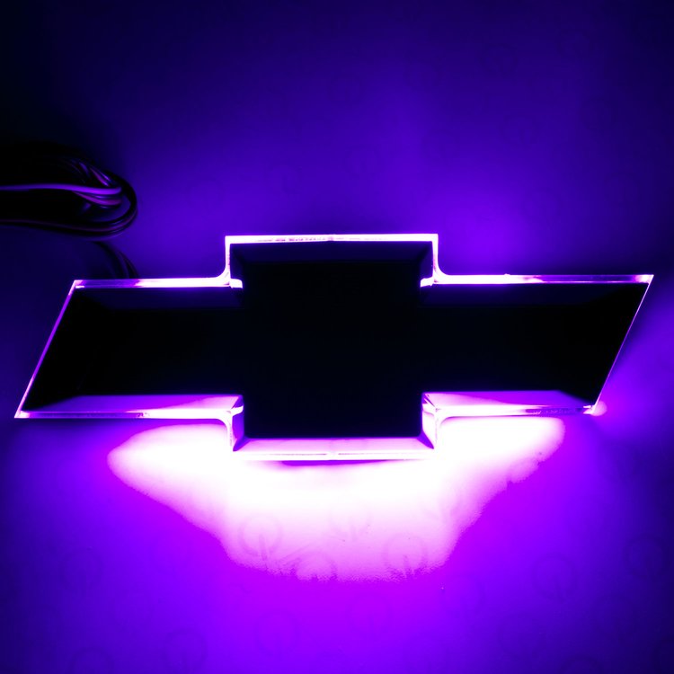 Illuminated Bowtie - Flat Black Center - UV Purple