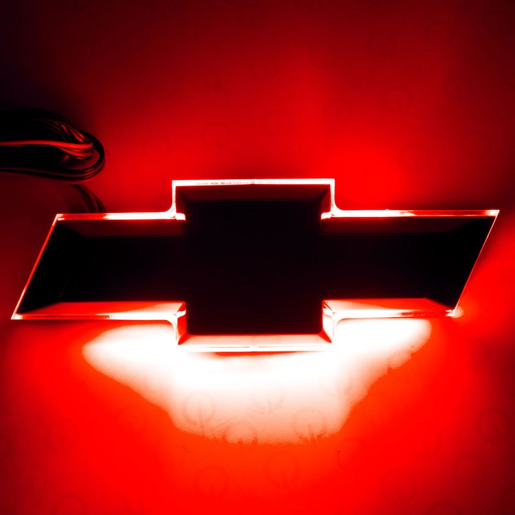 Illuminated Bowtie - Flat Black Center - Dual Intensity - Red