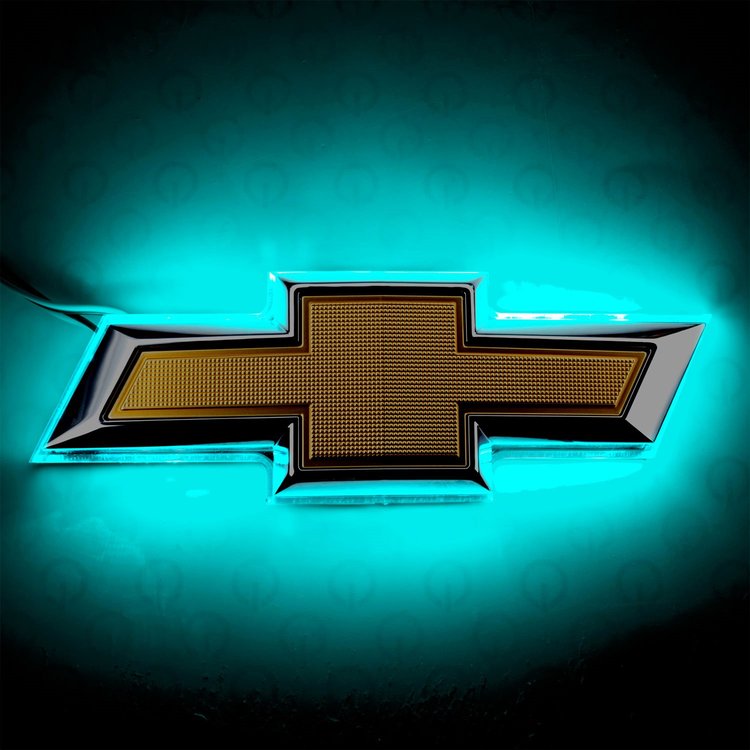2014 Chevy Camaro Illuminated Bowtie - Aqua