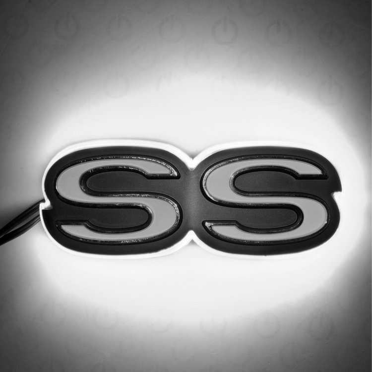 Chevy Camaro SS Illuminated Emblem - White