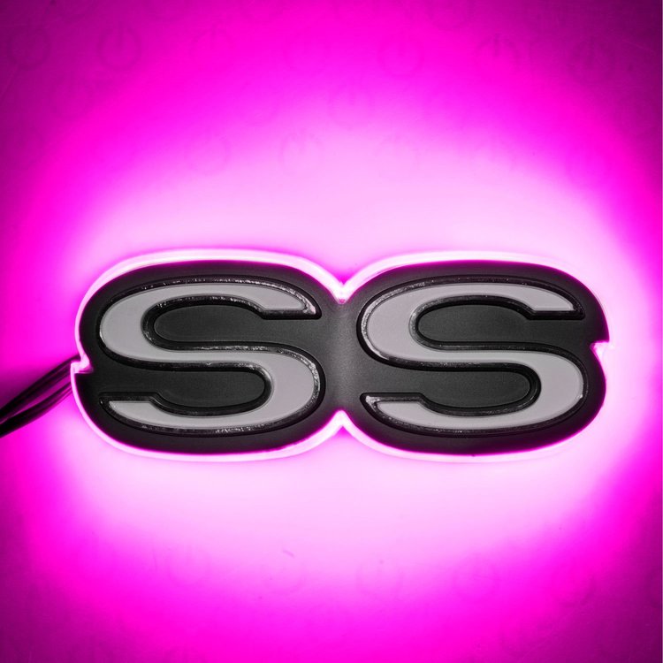 Chevy Camaro SS Illuminated Emblem - Pink