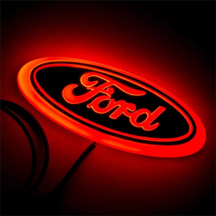 Ford Iluminated Badge Red