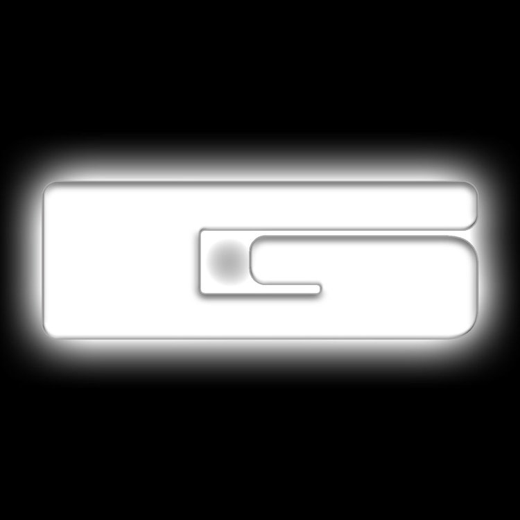 Illuminated LED Letter (G) Matte White Badge [White LED]