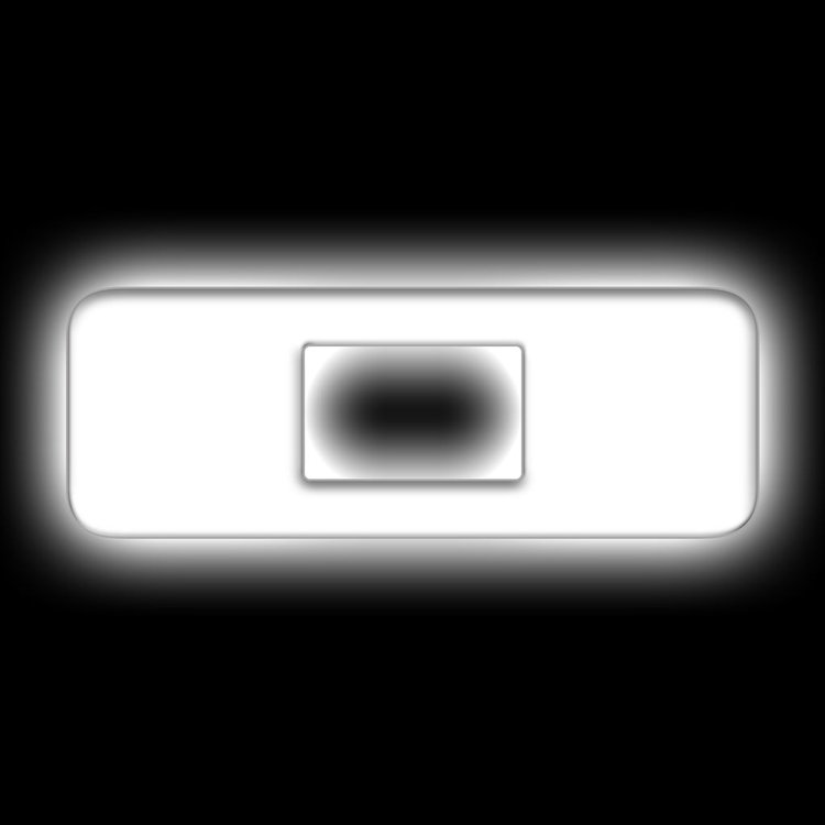 Illuminated LED Letter (O) Matte White Badge [White LED]
