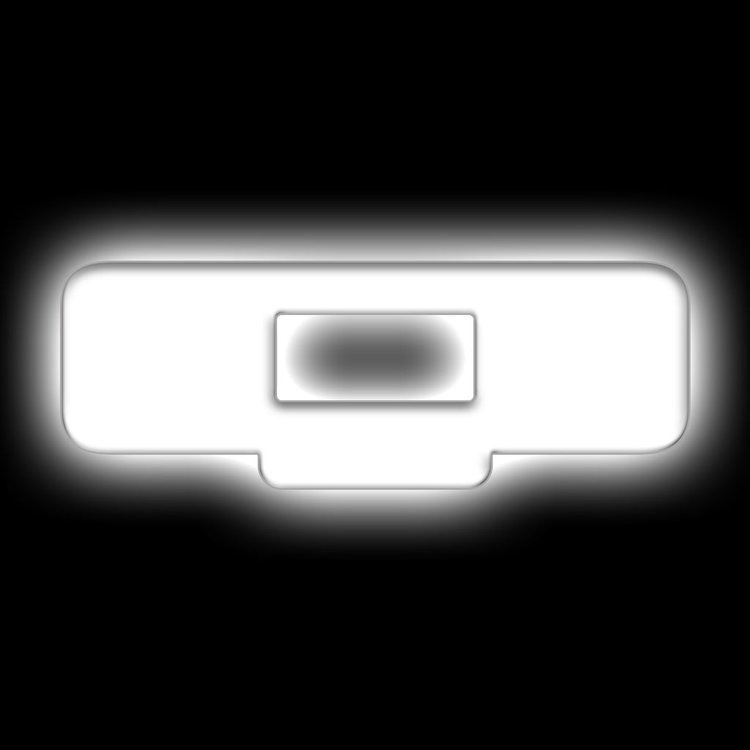 Illuminated LED Letter (Q) Matte White Badge [White LED]