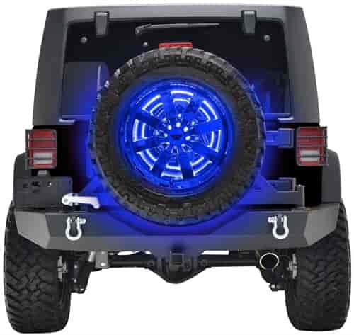 Illuminated LED Spare Tire Wheel Ring Blue Light