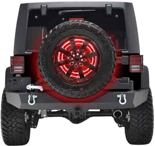 Illuminated LED Spare Tire Wheel Ring Red Light