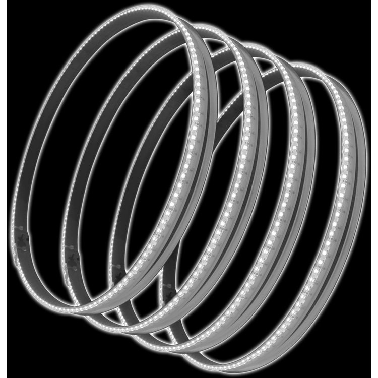 Illuminated LED Wheel Rings White Light