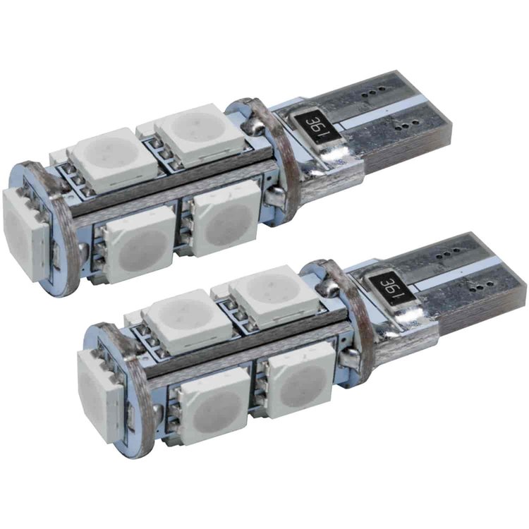 T10 LED 3-Chip Bulbs 9 LEDs