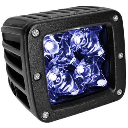 Off Road Light This is a 3" square light with a spot light beam and blue lens