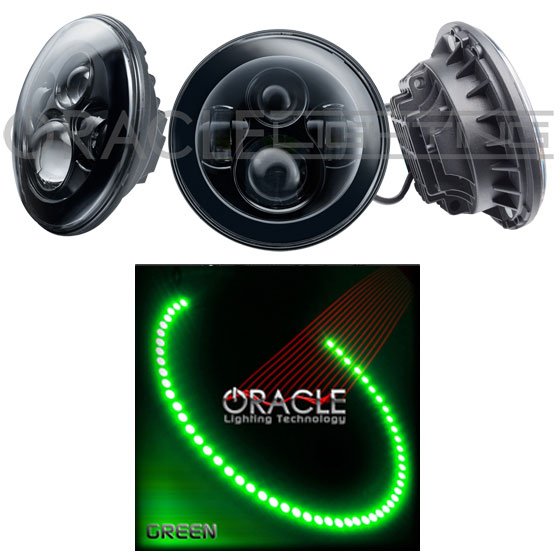 High Powered Sealed Beam Headlight Black Bezel