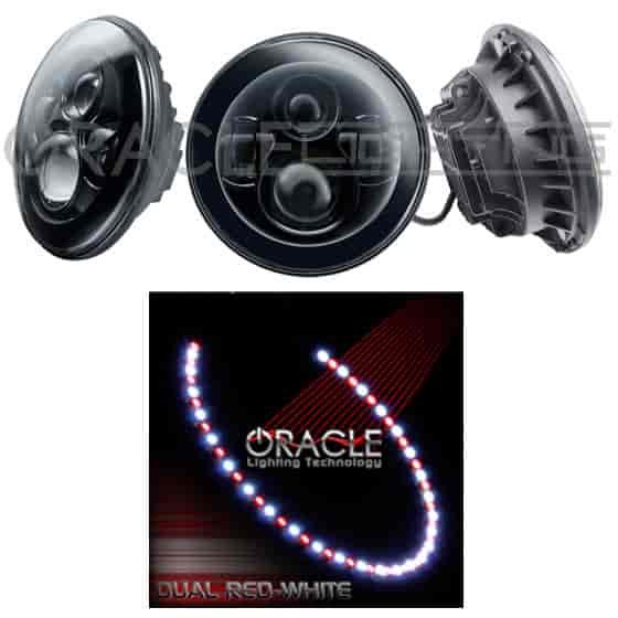 High Powered Sealed Beam Headlight Black Bezel