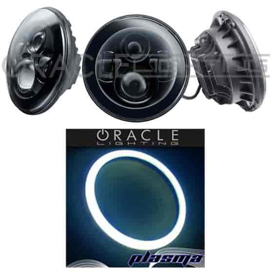 High Powered Sealed Beam Headlight Black Bezel