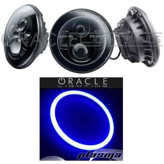 High Powered Sealed Beam Headlight Black Bezel