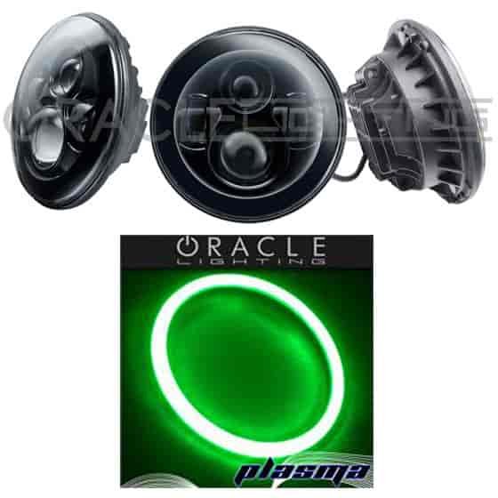 High Powered Sealed Beam Headlight Black Bezel