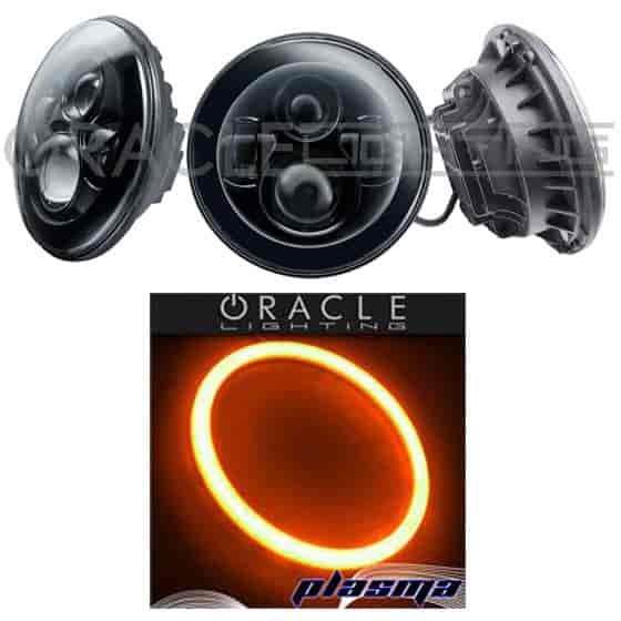 High Powered Sealed Beam Headlight Black Bezel
