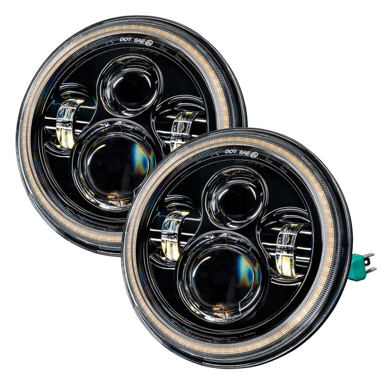 High-Powered Switchback Halo LED Headlight Assembly [2007-2018 Jeep Wrangler JK]