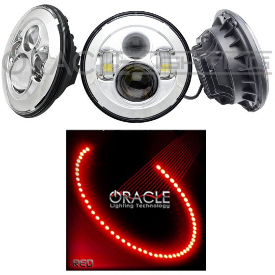 High Powered Sealed Beam Headlight Chrome Bezel