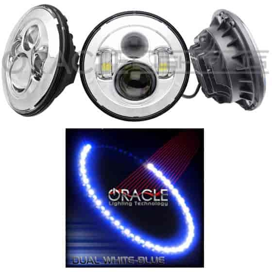 High Powered Sealed Beam Headlight Chrome Bezel