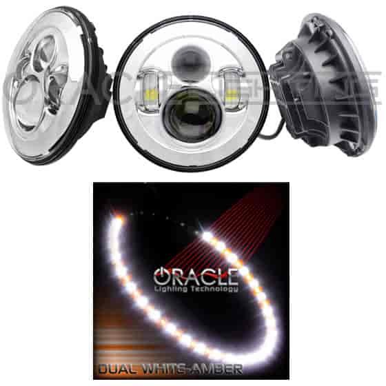 High Powered Sealed Beam Headlight Chrome Bezel