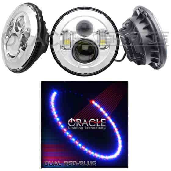 High Powered Sealed Beam Headlight Chrome Bezel