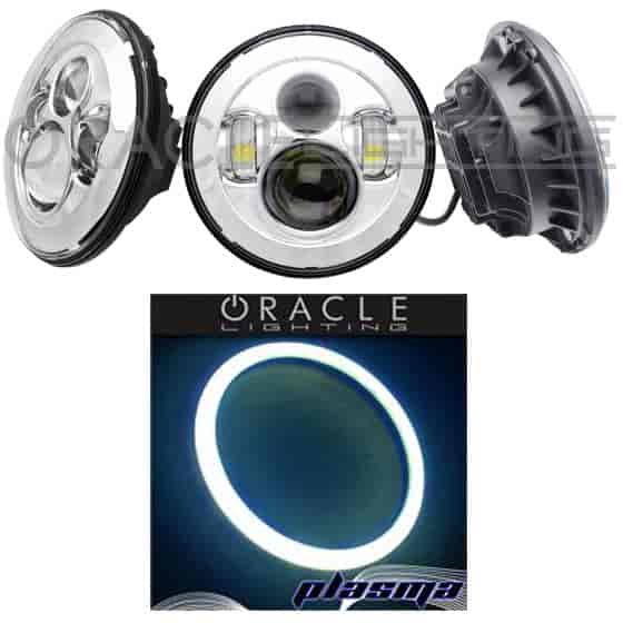 High Powered Sealed Beam Headlight Chrome Bezel