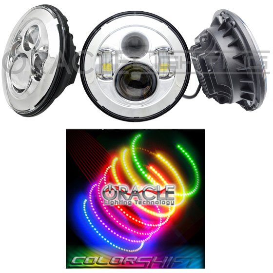 High Powered Sealed Beam Headlight Chrome Bezel