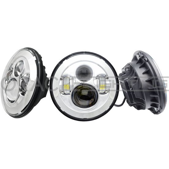 High Powered Sealed Beam Headlight Chrome Bezel