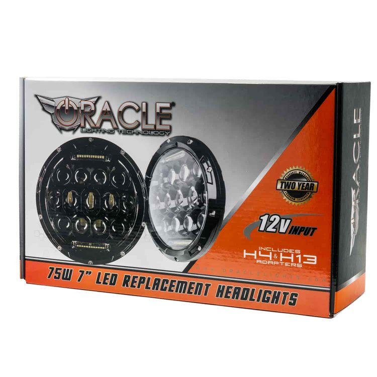 Off Road 75W 7 CREE LED Replacement Headlights