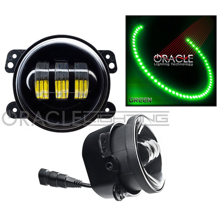 Off-Road LED Fog Lights Green LED Halo