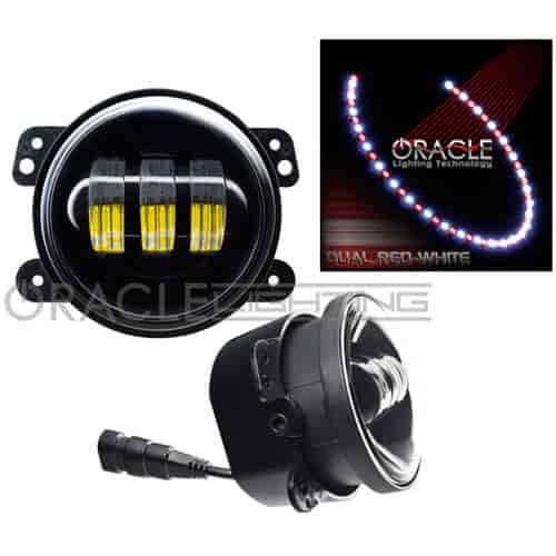 Off-Road LED Fog Lights Red/White LED Halo