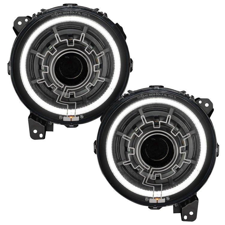 Oculus BI-LED Projector Headlights for Jeep Gladiator JT, Wrangler JL [Heated]