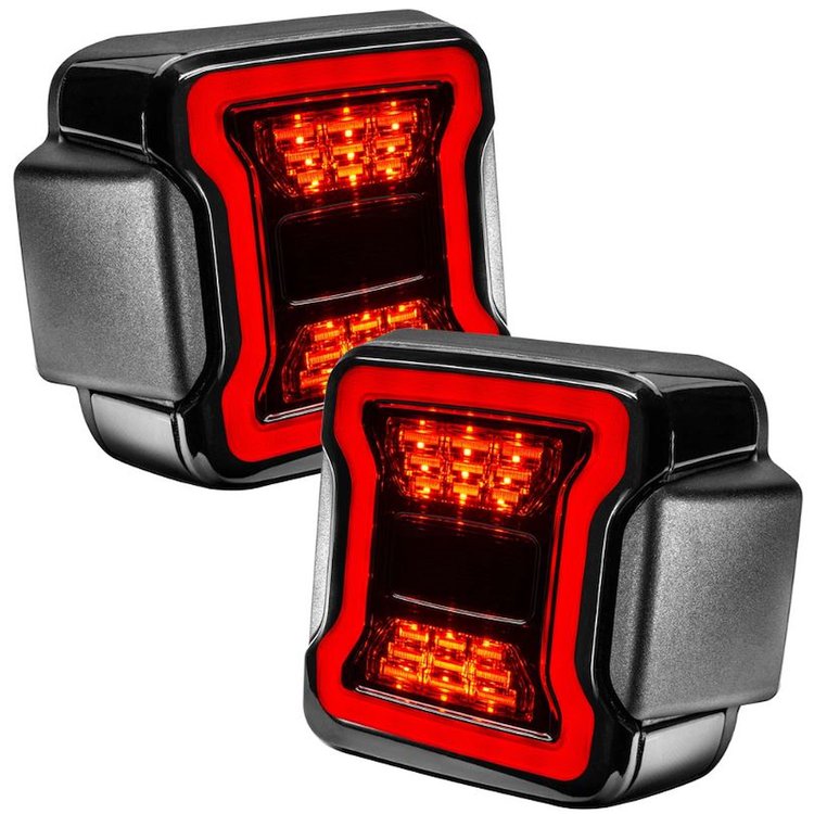 Black Series LED Tail Lights for 2018-2020 Jeep Wrangler JL