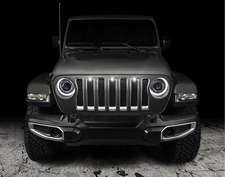 Pre-Runner Style White LED Grill Light Kit for Jeep Wrangler JL