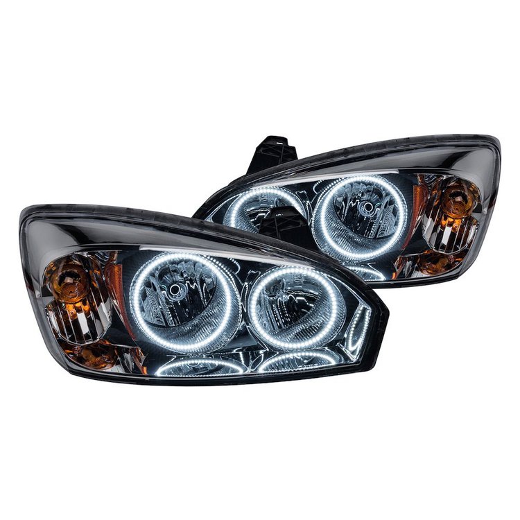 LED HALO Headlight Assembly Comes with preinstalled white LED Halos