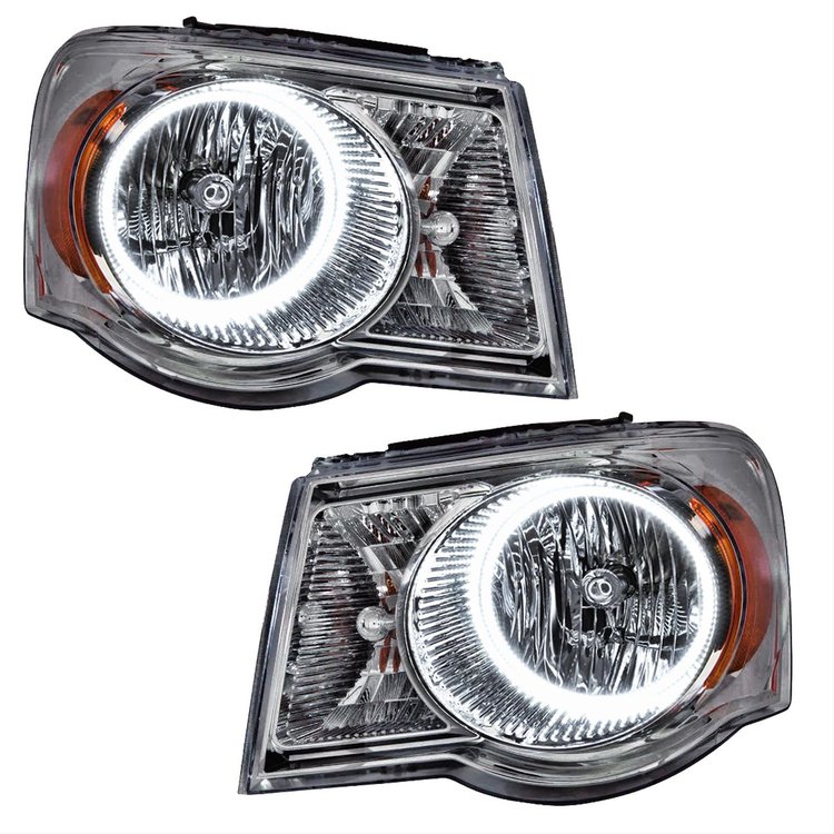 LED HALO Headlight Assembly Comes with preinstalled white LED Halos