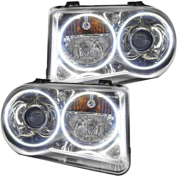 LED HALO Headlight Assembly Comes with preinstalled white LED Halos