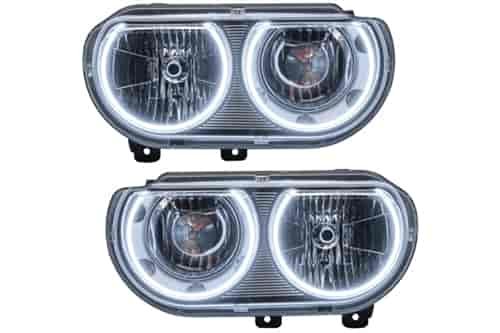 LED HALO Headlight Assembly Comes with preinstalled white LED Halos