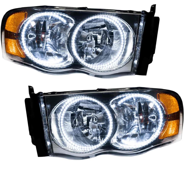LED HALO Headlight Assembly Comes with preinstalled white LED Halos