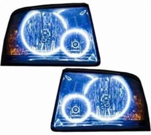 LED HALO Headlight Assembly Comes with preinstalled white LED Halos