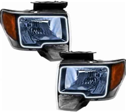 LED HALO Headlight Assembly Comes with preinstalled white LED Halos