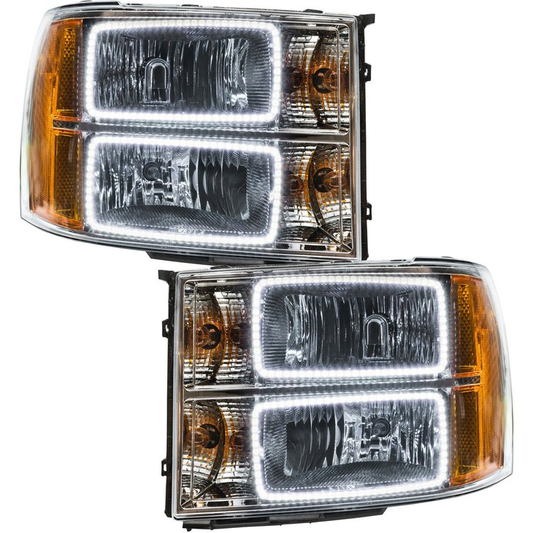 LED HALO Headlight Assembly Comes with preinstalled white LED Halos