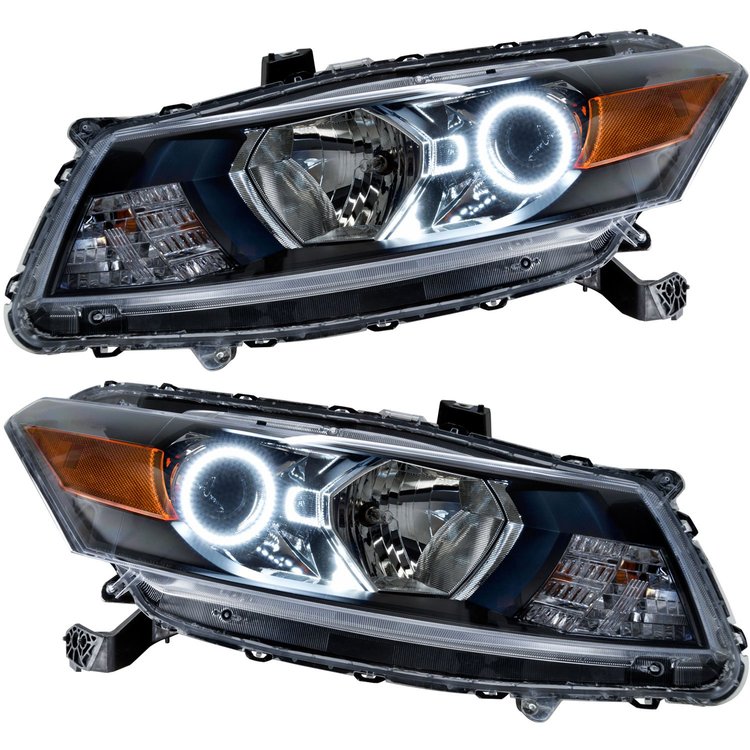 LED HALO Headlight Assembly Comes with preinstalled white LED Halos