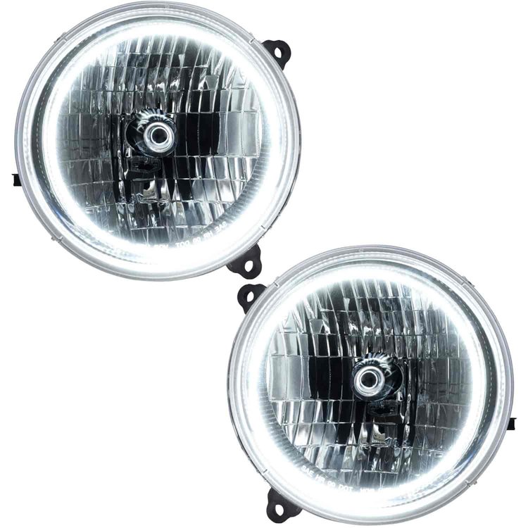 LED HALO Headlight Assembly Comes with preinstalled white LED Halos