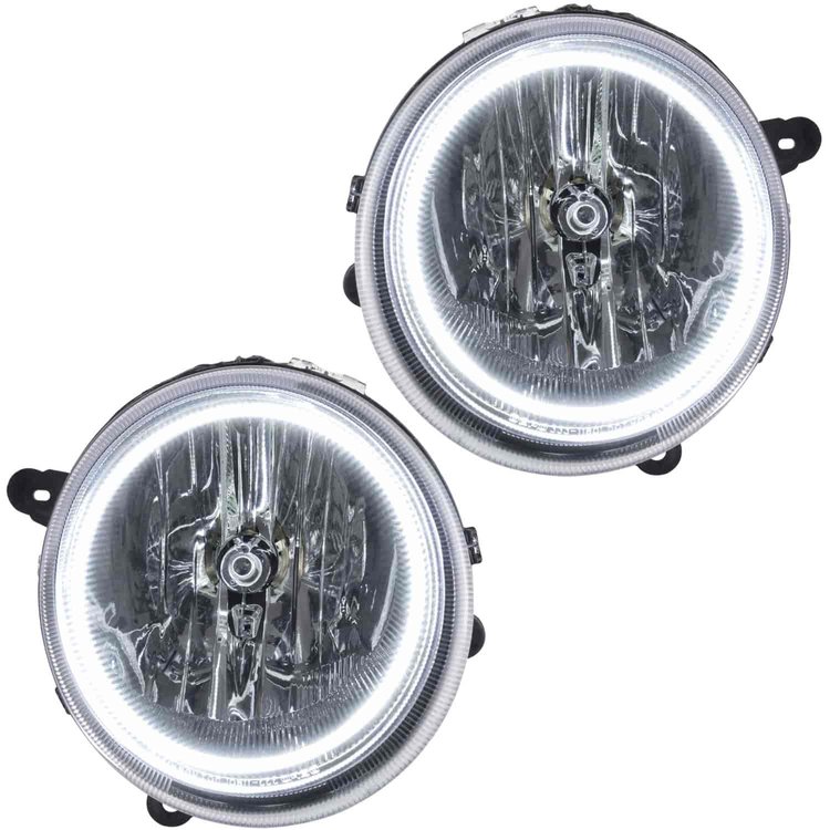 LED HALO Headlight Assembly Comes with preinstalled white LED Halos