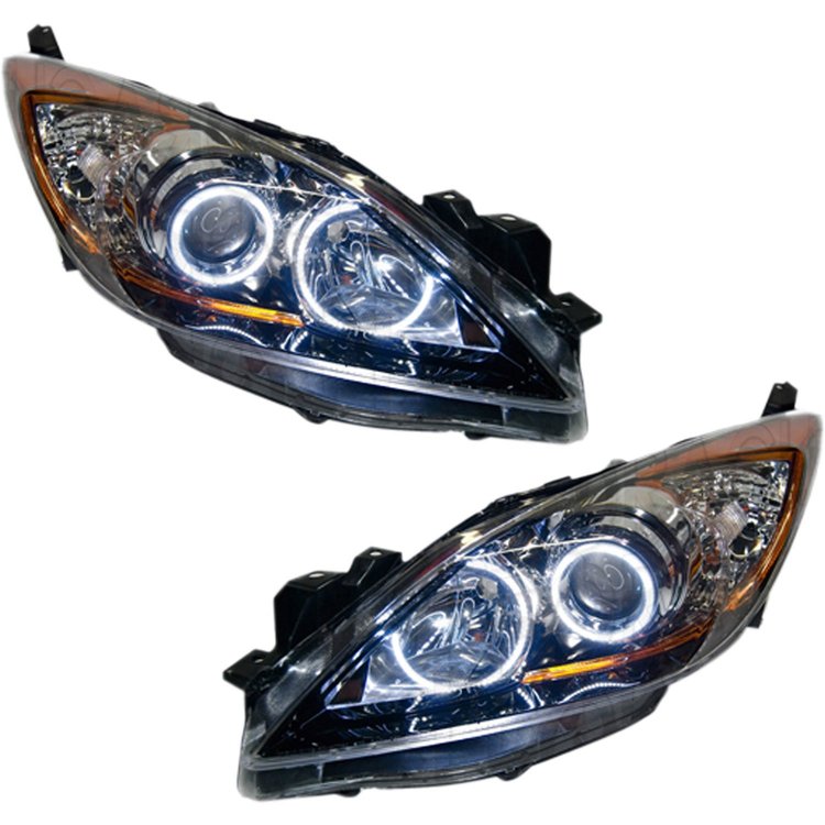 LED HALO Headlight Assembly Comes with preinstalled white LED Halos