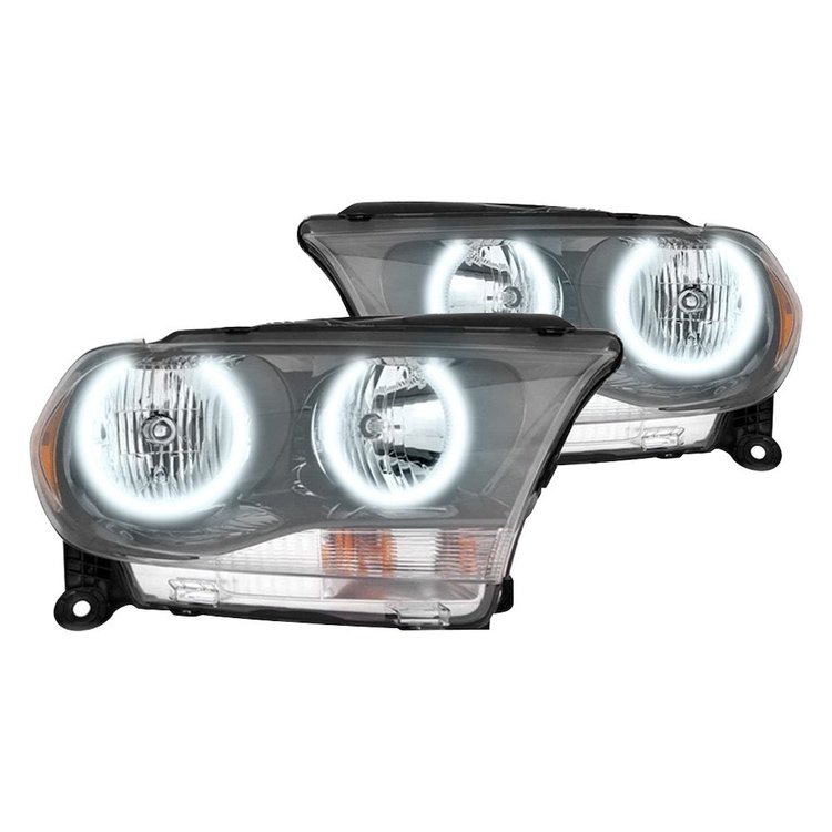 LED HALO Headlight Assembly Comes with preinstalled white LED Halos