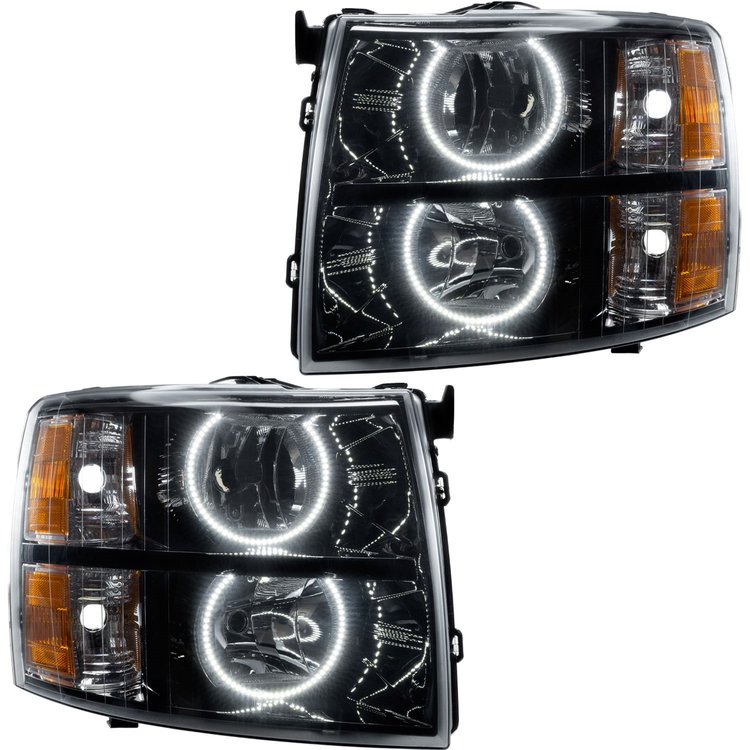 LED HALO Headlight Assembly Comes with preinstalled white LED Halos