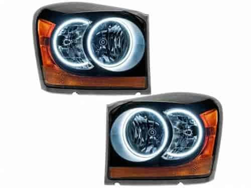 LED HALO Headlight Assembly Comes with preinstalled white LED Halos